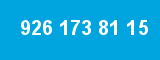 926 173 81 15 926 173 81 15